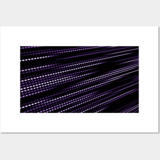 Purple dots moving from left to right in a dot matrix style Posters and Art